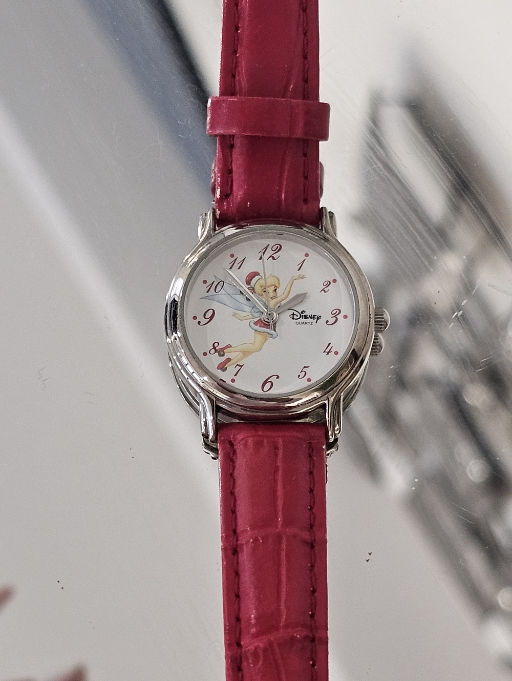 Special Edition Disney Tinker Bell Red Leather-Style Ladies Watch